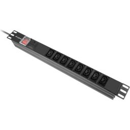 Lanberg power distribution unit (pdu) 19" 1U 16a 2m 8x iec c13 sockets black c20