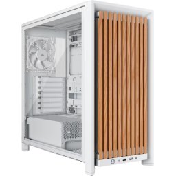 Кутия Corsair Frame 4000D Wood RS Mid-Tower - White/Oak