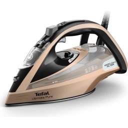 Ютия Tefal FV9852E0 Ultimate Pure, 3200W Steam Iron, Powerful Steam, AutoClean Soleplate, Micro Calc, Auto-Off, Anti-Drip