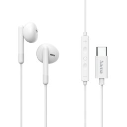 HAMA Слушалки "Season II" USB-C, микрофон, бял