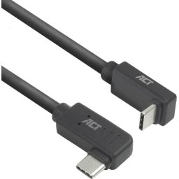 ACT Кабел USB-C - USB-C, 10Gbps, 60W, 1 m, конектори 90° left/right, up/down angled