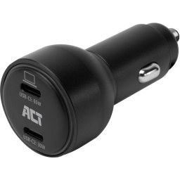 ACT Бързо зарядно за кола 95W 2x USB-C, PD, GAN, 12-24V