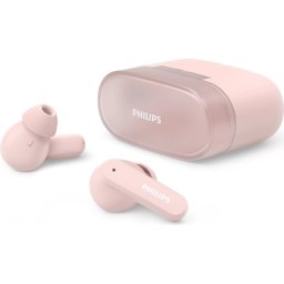 Philips TAT2000PK - Безжични слушалки за поставяне в ухото с микрофон, розови
