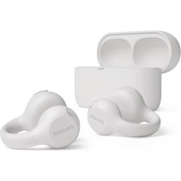 Philips TAQ2000WT - Напълно безжични слушалки за открито ухо, бели