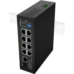 Комутатор Lanberg Switch ILFE-8P-1Ge-1S-120 POE 4 x BT 4 x AT SFP/ETH DIN Unmanagment Fast Ethernet