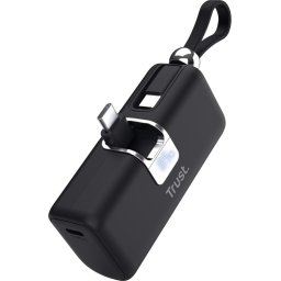Външна батерия TRUST Pacto 5000 mAh Pocket Powerbank Black