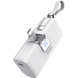 Външна батерия TRUST Pacto 5000 mAh Pocket Powerbank White