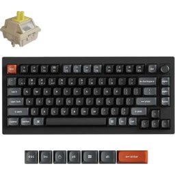Безжична механичка клавиатура Keychron V1 Ultra 8K - Silk POM Switch Banana
