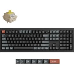 Безжична механичка клавиатура Keychron V6 Ultra 8K - Silk POM Switch Banana