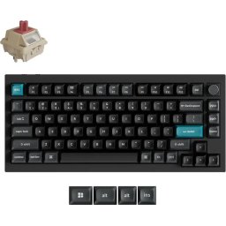 Безжична механичка клавиатура Keychron Q1 Ultra 8K Black - Silk POM Switch Red