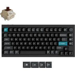 Безжична механичка клавиатура Keychron Q1 Ultra 8K Black - Silk POM Switch Brown