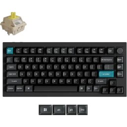 Безжична механичка клавиатура Keychron Q1 Ultra 8K Black - Silk POM Switch Banana