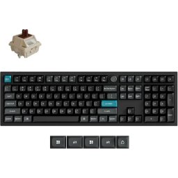 Безжична механичка клавиатура Keychron Q6 Ultra 8K Black - Silk POM Switch Brown