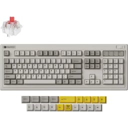 Безжична механичка клавиатура Keychron R6 QMK Retro - Super Red Switch