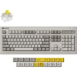 Безжична механичка клавиатура Keychron R6 QMK Retro - Super Banana Switch