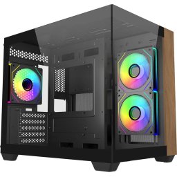 Кутия CoolerMaster Elite 481 Wood - Черна