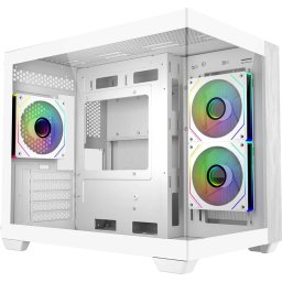 Кутия CoolerMaster Elite 481 Wood - Бяла