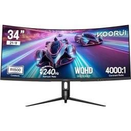 Монитор KOORUI G3441XC - 34" UWQHD VA 240Hz, Curved 1500R