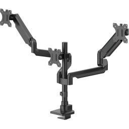HAMA Стойка за 3 мониторa за бюро, 17"-32", газова пружина, напълно мобилна, черна