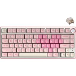 ROYAL KLUDGE R75 Pink Melody Gaming Keyboard Cream switch