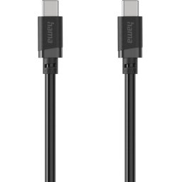 HAMA Кабел USB-C мъжко– USB-C мъжко, 60 W, 1 m, черен