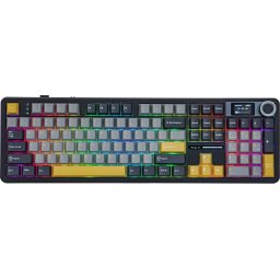 Aula геймърска механична клавиатура F108 PRO - Volcanic Switch [Linear], Black/Gray