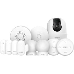 Imou Alarm Kit 3, 1-ZG2 gateway, 2-Motion sensor ZP1, 4-door window sensors ZD1, 1-Alarm Siren ZR1, 2-Remote control ZB1, 1-RANG