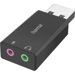 Външна звукова карта HAMA 200323 - USB, 2x 3.5 mm стерео аудио жак