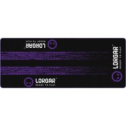 LORGAR RX1FM, Sim Racing Floor Mat Advanced, Stitched edge, 1,700X700X3 mm, Black/purple