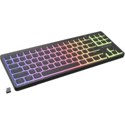 Клавиатура Genesis Gaming Keyboard Thor 430 TKL Wireless, US, RGB Mechanical Outemu Pink, Silent Slim, Black