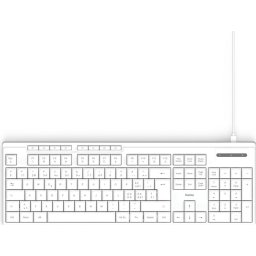 Жична клавиатура HAMA CK-200, USB-A/C, кирилизирана, бяла