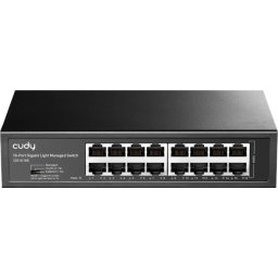 Комутатор Cudy GS1016E 16-Port Gigabit Light Managed Switch, 16 Gigabit RJ45 Ports, Rack-mountable Steel Case
