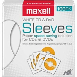 Хартиени пликчета MAXELL за CD/DVD компакт дискове - 100 бр.