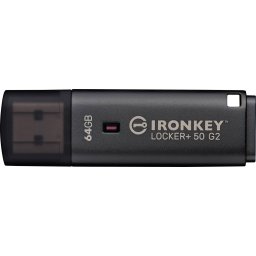 USB памет KINGSTON IronKey Locker+ 50 G2 - 64GB, XTS-AES 256-bit