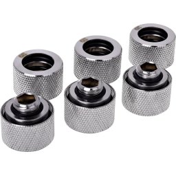 Комплект фитинги Alphacool HT 16mm - G1/4, 90°, Хром, 6-pack