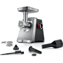 Месомелачка Bosch MFWS820M, SER8, Meat mincer, Blocking power: 2500W, 4,5 kg/min, 10-year motor, dishwasher safe, kebbe att., sa