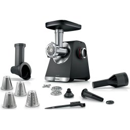 Месомелачка Bosch MFWS640B, SER6, Meat mincer - MultiPower 2100 W, Planetary gearbox, 3,5 kg/min, kebbe attachment, sausage atta
