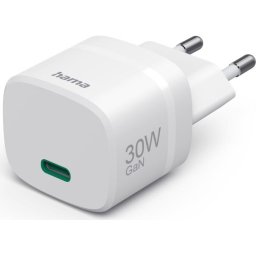 Зарядно устройство HAMA 201964 - 30W GaN USB-C, бяло