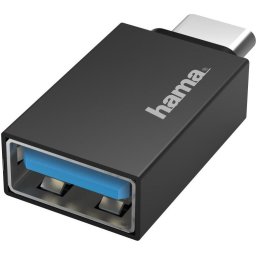 Адаптер HAMA OTG USB-C мъжко-USB 3.2 Gen 1 A женско, 5Gbit/s Черен