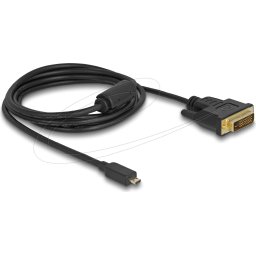Delock Кабел micro HDMI мъжко към DVI-D мъжко, 2 m