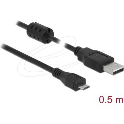 Кабел DeLock USB 2.0 Type-A мъжко - Micro USB -B мъжко
