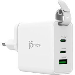 Мрежово зарядно j5create JUP3565CV - 65W USB-C/A