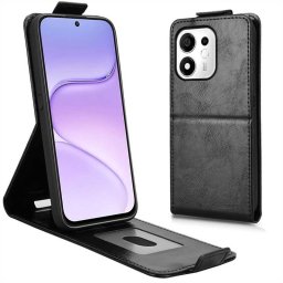 Кожен калъф flip за Honor 600 Smart - черен