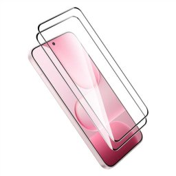 Два броя удароустойчив стъклен протектор за екран марка Enkay за Honor 600 Smart - с черна рамка