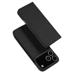Тънък калъф страничен flip марка DUX DUCIS за iPhone 17 Pro – черен