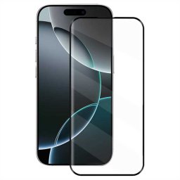 Удароустойчив стъклен протектор за екран марка AMORUS за iPhone 17 Pro - с черна рамка