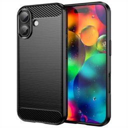Силиконов гръб Rugged Armor за iPhone 17 - черен