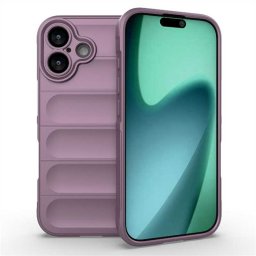 Подсилен силиконов гръб на ленти за iPhone 17 - лилав