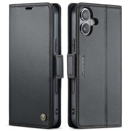 Калъф страничен flip марка CASEME за iPhone 17 – черен