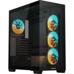 Кутия Gigabyte C500 PANORAMIC Stealth Black - Mid-Tower